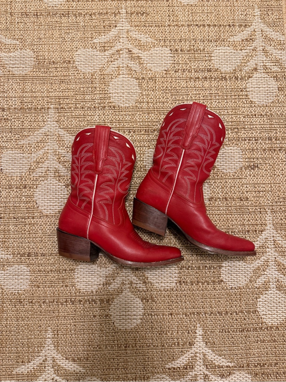 Tecovas Jolene Red Women’s Western Ankle Boots - Stylish Short Cowboy Boot